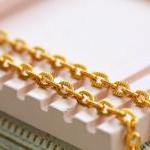 Vintage Gold Plated Textured Cable Chain