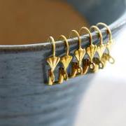 Scalloped Leverback Raw Brass Earwires